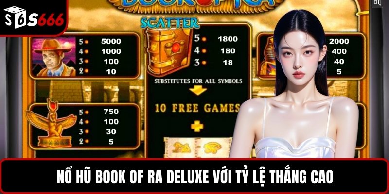 Nổ hũ Book of Ra Deluxe với tỷ lệ thắng cao